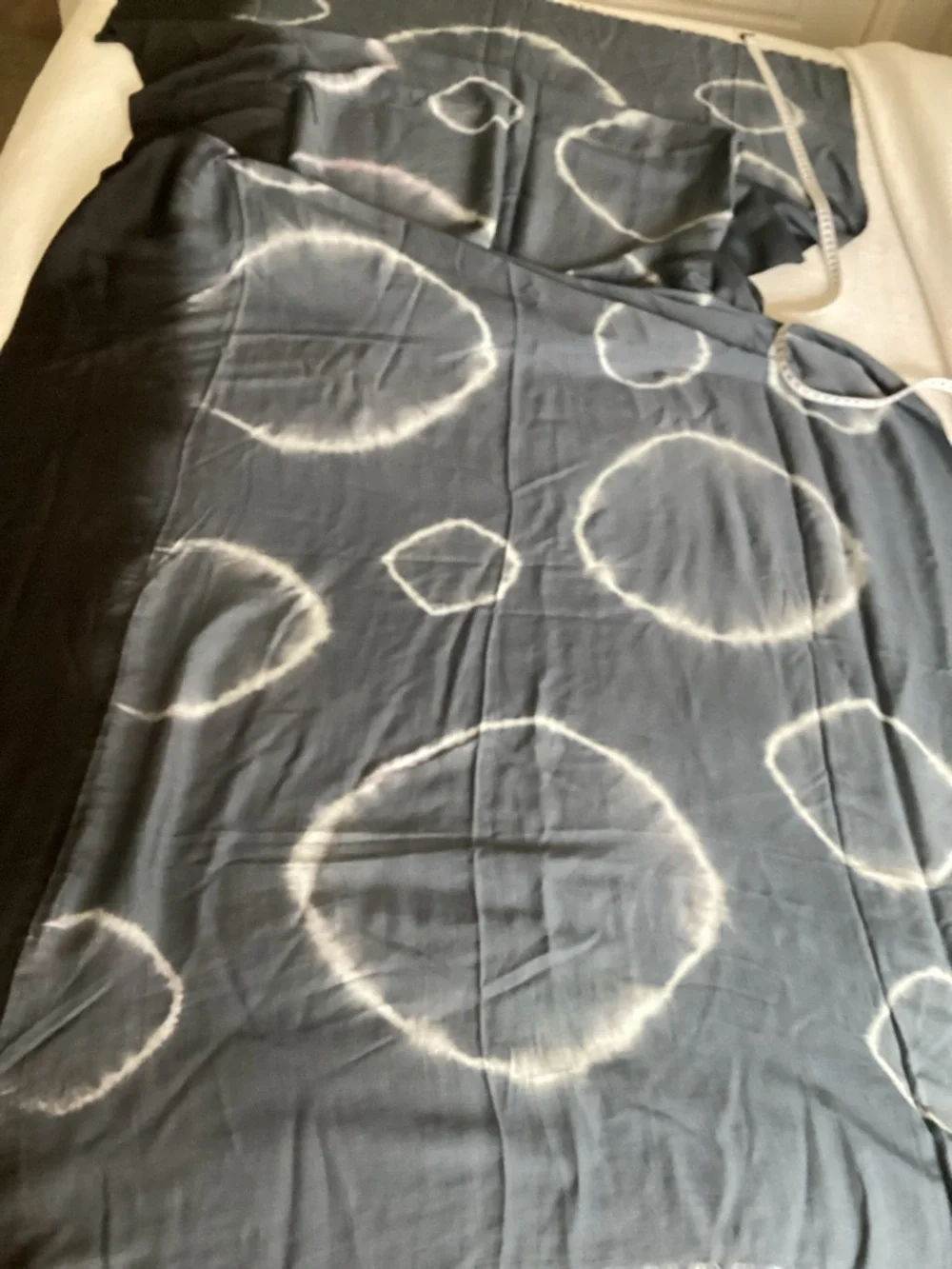 LUA Silk Linen Scarf Charcoal Tie Dye 33”x77” Lightweight Luxury Wrap NWT
